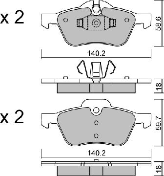 Aisin BPMB-1010 - Гальмівні колодки, дискові гальма avtolavka.club