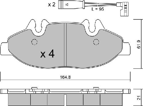 AISIN BPMB-1012 - Гальмівні колодки, дискові гальма avtolavka.club