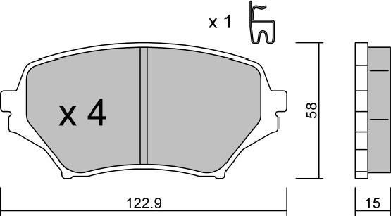 Aisin BPMZ-1004 - Гальмівні колодки, дискові гальма avtolavka.club