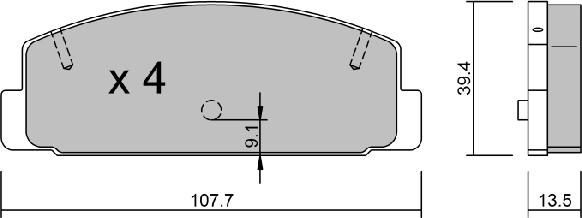 AISIN BPMZ-2901 - Гальмівні колодки, дискові гальма avtolavka.club