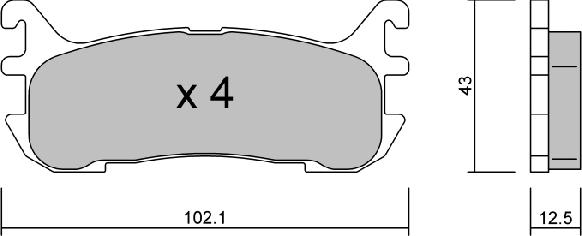 Aisin BPMZ-2004 - Гальмівні колодки, дискові гальма avtolavka.club