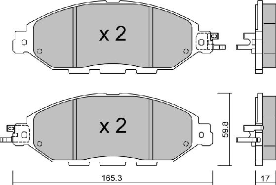 Aisin BPNI-1008 - Гальмівні колодки, дискові гальма avtolavka.club