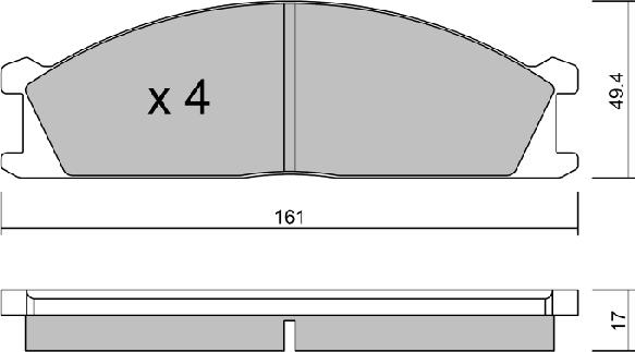 Aisin BPNI-1011 - Гальмівні колодки, дискові гальма avtolavka.club