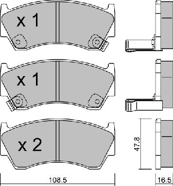 Aisin BPNI-1012 - Гальмівні колодки, дискові гальма avtolavka.club