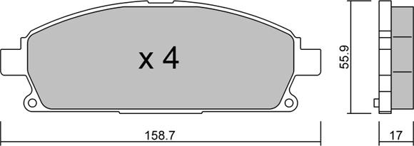 Aisin BPNI-1023 - Гальмівні колодки, дискові гальма avtolavka.club