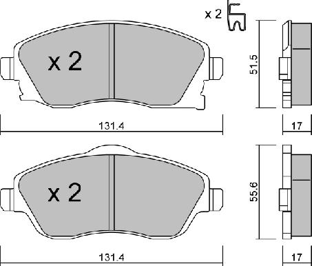 Aisin BPOP-1005 - Гальмівні колодки, дискові гальма avtolavka.club