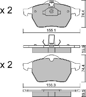 Aisin BPOP-1012 - Гальмівні колодки, дискові гальма avtolavka.club