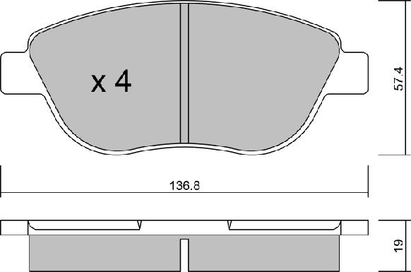 Aisin BPPE-1004 - Гальмівні колодки, дискові гальма avtolavka.club