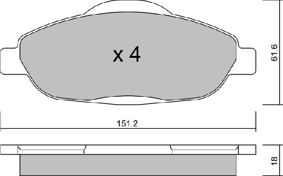 Aisin BPPE-1001 - Гальмівні колодки, дискові гальма avtolavka.club