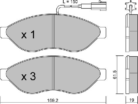 AISIN BPPE-1002 - Гальмівні колодки, дискові гальма avtolavka.club