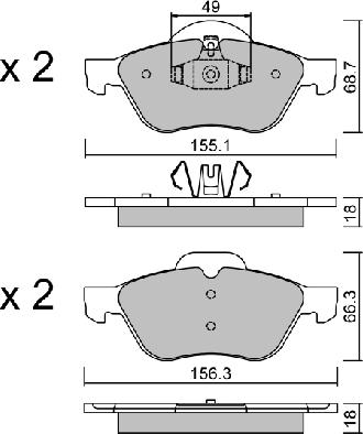 Aisin BPRE-1016 - Гальмівні колодки, дискові гальма avtolavka.club