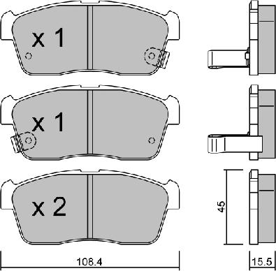 Aisin BPSZ-1901 - Гальмівні колодки, дискові гальма avtolavka.club