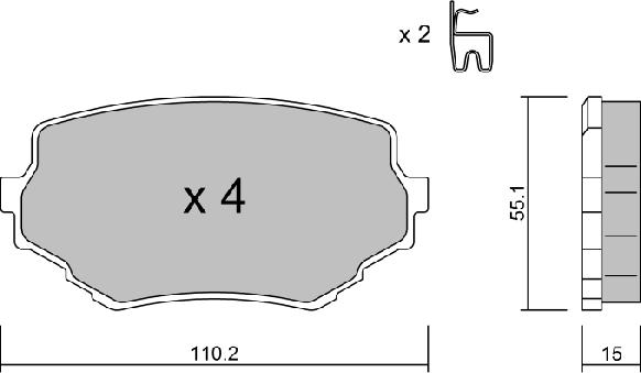 Aisin BPSZ-1902 - Гальмівні колодки, дискові гальма avtolavka.club