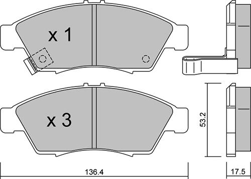 Aisin BPSZ-1003 - Гальмівні колодки, дискові гальма avtolavka.club