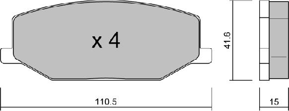 Aisin BPSZ-1007 - Гальмівні колодки, дискові гальма avtolavka.club