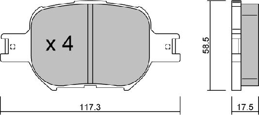 Aisin BPTO-1930 - Гальмівні колодки, дискові гальма avtolavka.club