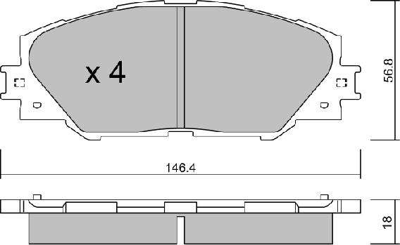 Aisin BPTO-1011 - Гальмівні колодки, дискові гальма avtolavka.club