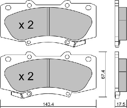 Aisin BPTO-1012 - Гальмівні колодки, дискові гальма avtolavka.club