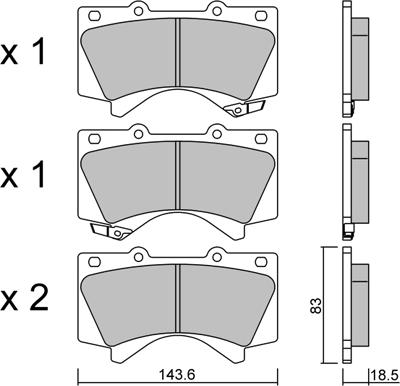 Aisin BPTO-1024 - Гальмівні колодки, дискові гальма avtolavka.club