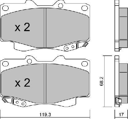 Aisin BPTO-1021 - Гальмівні колодки, дискові гальма avtolavka.club