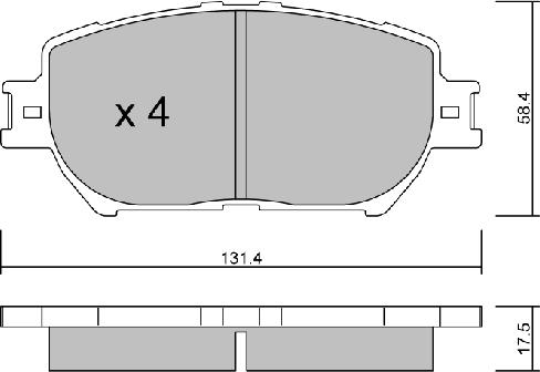 Aisin BPTO-1023 - Гальмівні колодки, дискові гальма avtolavka.club