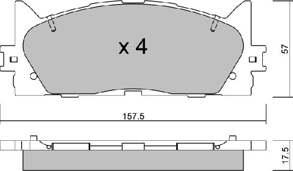 Aisin BPTO-1022 - Гальмівні колодки, дискові гальма avtolavka.club