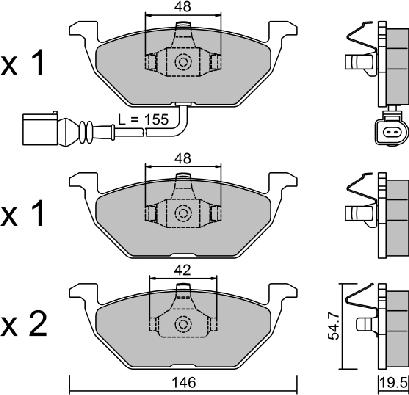 AISIN BPVW-1009 - Гальмівні колодки, дискові гальма avtolavka.club