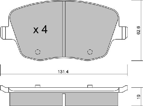 Aisin BPVW-1019 - Гальмівні колодки, дискові гальма avtolavka.club