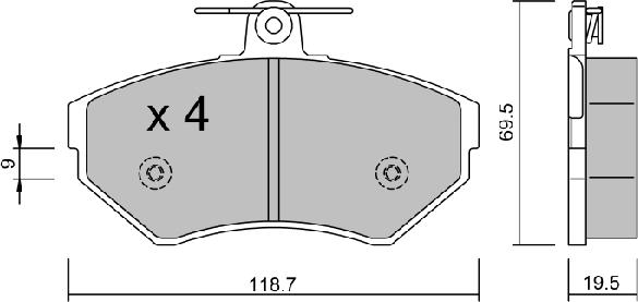 Aisin BPVW-1013 - Гальмівні колодки, дискові гальма avtolavka.club