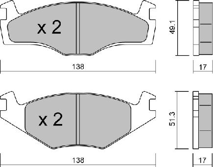 Aisin BPVW-1036 - Гальмівні колодки, дискові гальма avtolavka.club