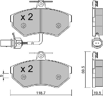 Aisin BPVW-1033 - Гальмівні колодки, дискові гальма avtolavka.club