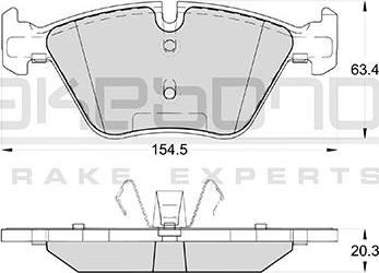 Akebono AN-4444KE - Гальмівні колодки, дискові гальма avtolavka.club