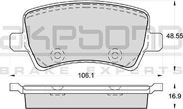 Akebono AN-4456KE - Гальмівні колодки, дискові гальма avtolavka.club