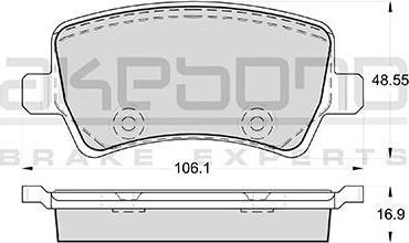 Akebono AN-4456K - Гальмівні колодки, дискові гальма avtolavka.club