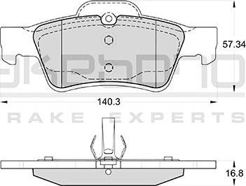 Akebono AN-4468K - Гальмівні колодки, дискові гальма avtolavka.club