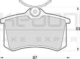 Akebono AN-4462K - Гальмівні колодки, дискові гальма avtolavka.club