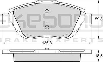 HELLA T1846 - Гальмівні колодки, дискові гальма avtolavka.club