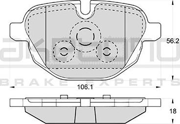 Akebono AN-4643K - Гальмівні колодки, дискові гальма avtolavka.club