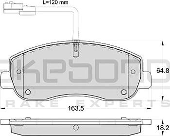 Akebono AN-4687WK - Гальмівні колодки, дискові гальма avtolavka.club