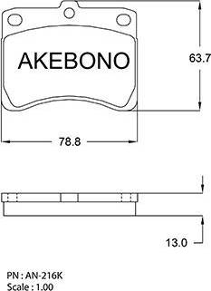 Akebono AN-4040WK - Гальмівні колодки, дискові гальма avtolavka.club