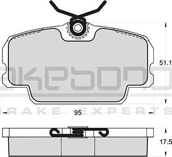 Akebono AN-4078KE - Гальмівні колодки, дискові гальма avtolavka.club