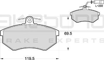 Akebono AN-4169WKE - Гальмівні колодки, дискові гальма avtolavka.club