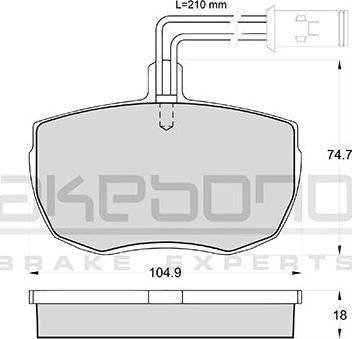 Akebono AN-4181WKE - Гальмівні колодки, дискові гальма avtolavka.club