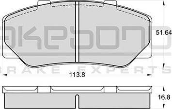 Akebono AN-4175KE - Гальмівні колодки, дискові гальма avtolavka.club