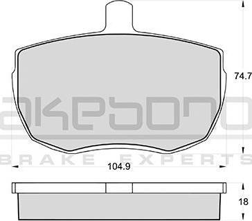 Akebono AN-4347K - Гальмівні колодки, дискові гальма avtolavka.club