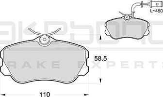 Akebono AN-4308WKE - Гальмівні колодки, дискові гальма avtolavka.club