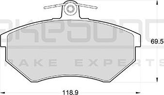 Akebono AN-4372KE - Гальмівні колодки, дискові гальма avtolavka.club