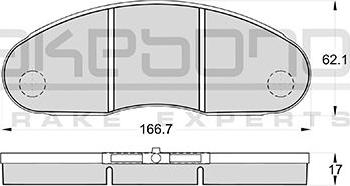 Akebono AN-4245K - Гальмівні колодки, дискові гальма avtolavka.club