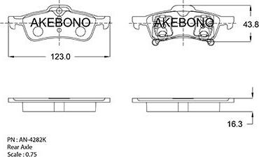 Akebono AN-4282KE - Гальмівні колодки, дискові гальма avtolavka.club