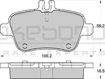 Akebono AN-4791K - Гальмівні колодки, дискові гальма avtolavka.club